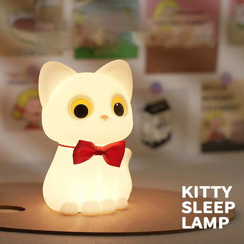 Squishy Bowtie Cat LED Nachtlampje
