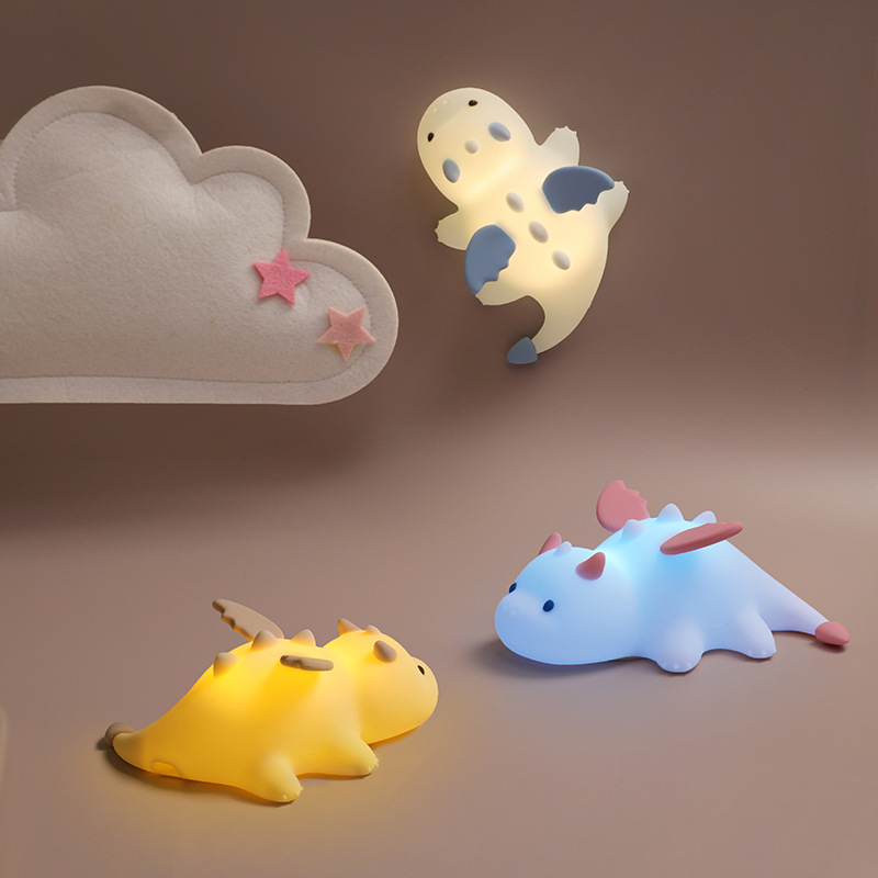 Squishy schattige baby draak LED nachtlampje