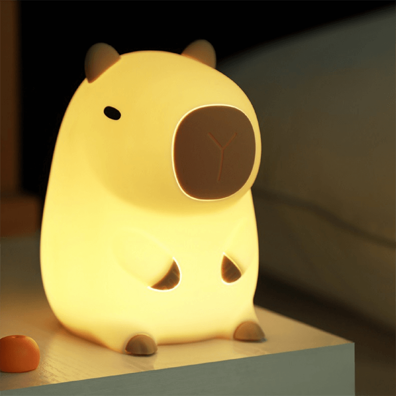 Roze Capybara Squishy Nachtlampje