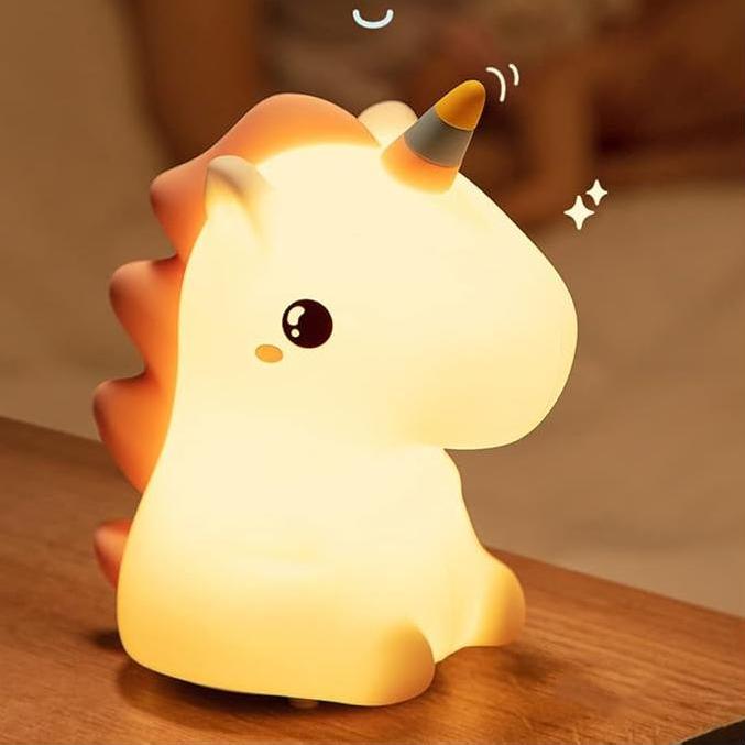 Squishy Silicone Unicorn LED Night Light