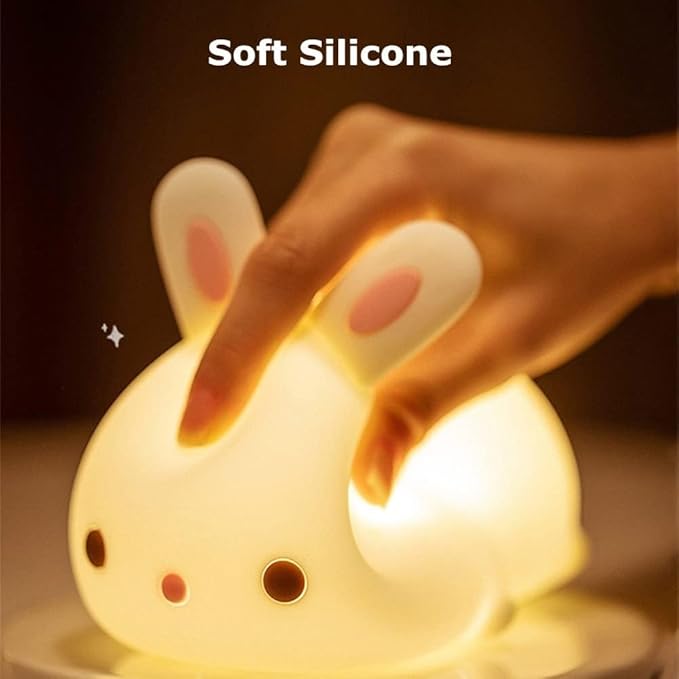 Squishy Silicone Lazy Rabbit LED Night Light