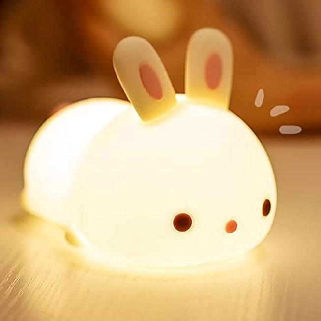 Squishy Silicone Lazy Rabbit LED Night Light